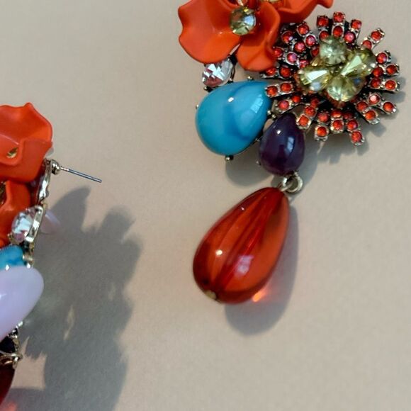 Crystal drop earrings N1060 - Picture 4 of 5